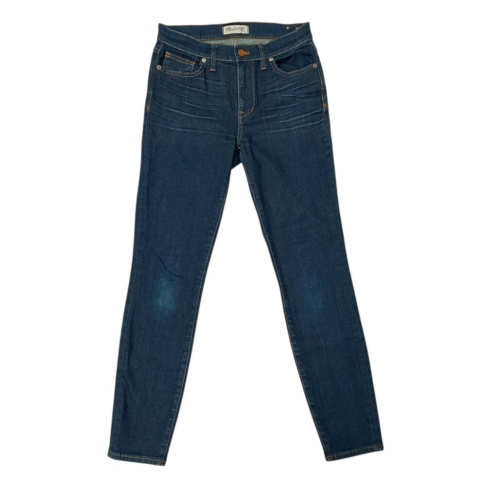 Madewell High Riser Skinny Jeans Womens 27 Stretch Comfort Dark Wash Preppy Work